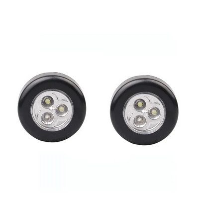 1/2/3 vnt. 3 LED jutiklinis valdymas Naktinės šviesos apvali lempa po spintele Spintelė ant lempos Namų virtuvė Miegamasis Automobilis