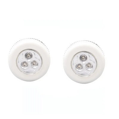 1/2/3 vnt. 3 LED jutiklinis valdymas Naktinės šviesos apvali lempa po spintele Spintelė ant lempos Namų virtuvė Miegamasis Automobilis