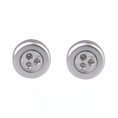 1/2/3 vnt. 3 LED jutiklinis valdymas Naktinės šviesos apvali lempa po spintele Spintelė ant lempos Namų virtuvė Miegamasis Automobilis