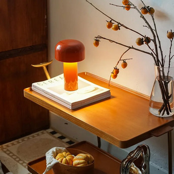 Επαναφορτιζόμενο επιτραπέζιο φωτιστικό μοντέρνα LED ιταλικής σχεδίασης Φωτιστικό μανιταριού Φορητό διακοσμητικό φωτιστικό κρεβατοκάμαρας μελέτης