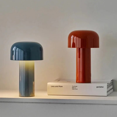 Акумулаторна настолна лампа Модерна LED лампа с италиански дизайн с гъби Преносима нощна декоративна лампа за кабинет за спалня