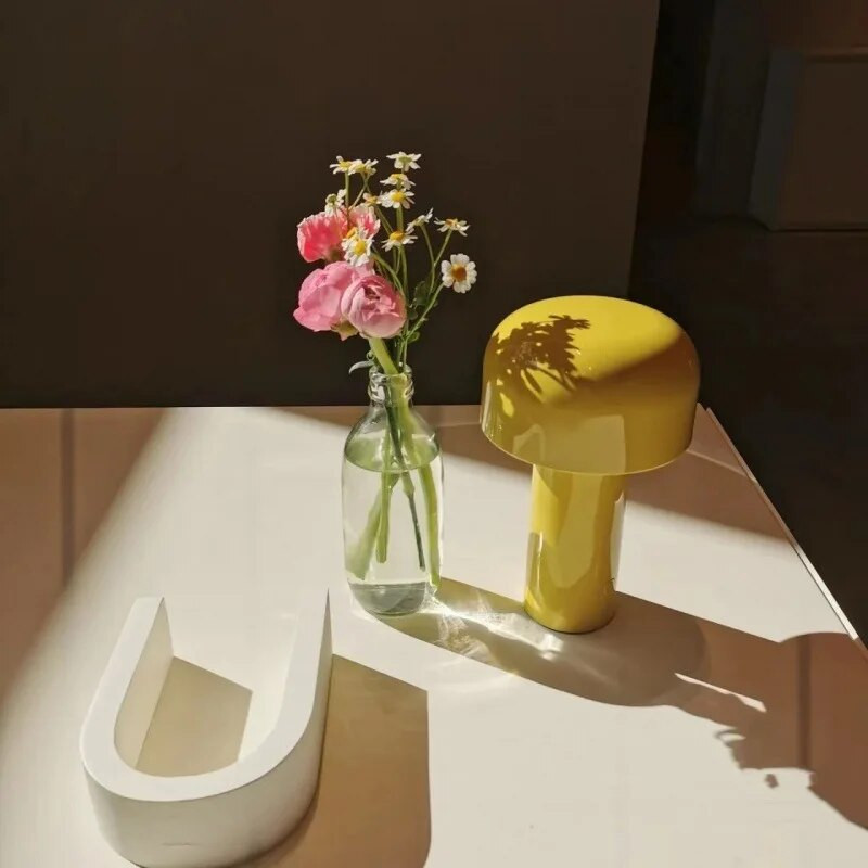 Újratölthető asztali lámpa Modern LED olasz dizájn gombás lámpa Hordozható hálószoba dolgozószoba éjjeli lámpa