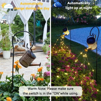 Κοίλο Σφυρήλατο Σίδηρο Αστέρι Λάμπα Ντους Ηλιακό Ποτιστήρι Fairy Light Διακόσμηση Κήπου Ντους & Ελαφρύ γκαζόν Διακοσμήσεις αυλής