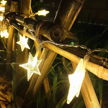 Solar String Lights LED Star Light με 8 Λειτουργίες Αδιάβροχο Star Flower Light Patio για φράχτη κήπου Διακόσμηση εξωτερικού χώρου πίσω αυλής