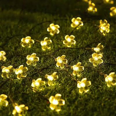 Solarna žičana svjetla LED zvjezdana svjetiljka s 8 načina vodootporne zvjezdane cvjetne rasvjete za terasu za vrtnu ogradu, vanjsko uređenje dvorišta