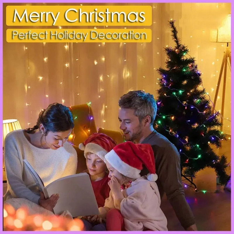 Päikesehaldja tuled väljas 20M 200LED veekindlad sädelevad tuled jõuluks siseõue aiahoovi pulmapeo puukaunistus