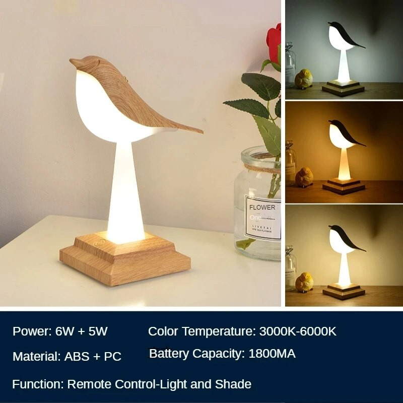 Moderna stolna svjetiljka ptica svraka kreativno noćno svjetlo dodirno punjenje atmosfera svjetlo auto aromaterapija ukrasno svjetlo Home Decor