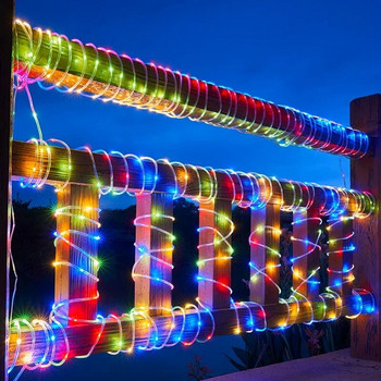 50M Solar LED Strip Rope Tube Fairy Light String Εξωτερική αδιάβροχη Χριστουγεννιάτικη διακόσμηση 2024 Party Garden Pathway Διακόσμηση γιρλάντα