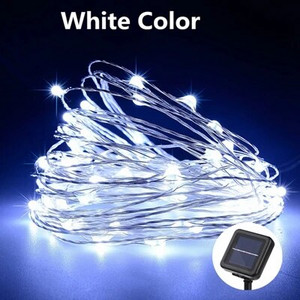 LED Solar Fairy Lights Lámpa kültéri 7M 12M 22M LED String Vízálló Holiday Party Garland Solar Garden Karácsonyi Fények
