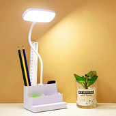 LED-es asztali lámpa Szemvédelem Érintés szabályozható LED-es lámpa Diákkollégiumi Hálószoba Olvasás USB Újratölthető