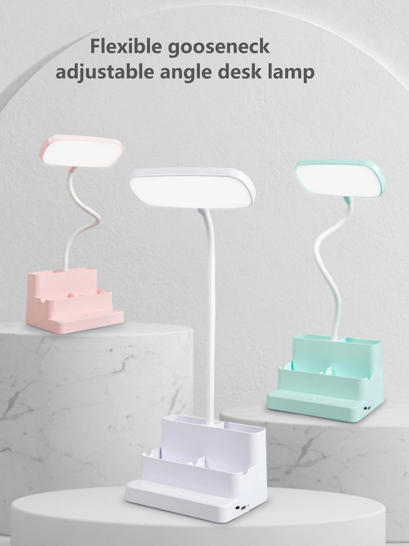 LED-es asztali lámpa Szemvédelem Érintés szabályozható LED-es lámpa Diákkollégiumi Hálószoba Olvasás USB Újratölthető