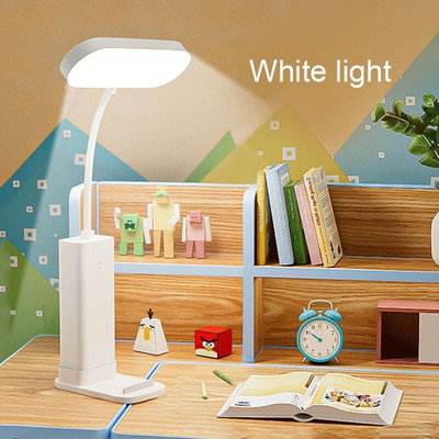 LED-es asztali lámpa 3 fokozatú, szabályozható érintőképernyős éjszakai lámpa USB újratölthető szemvédő, összecsukható asztali lámpa hálószoba ágy mellé