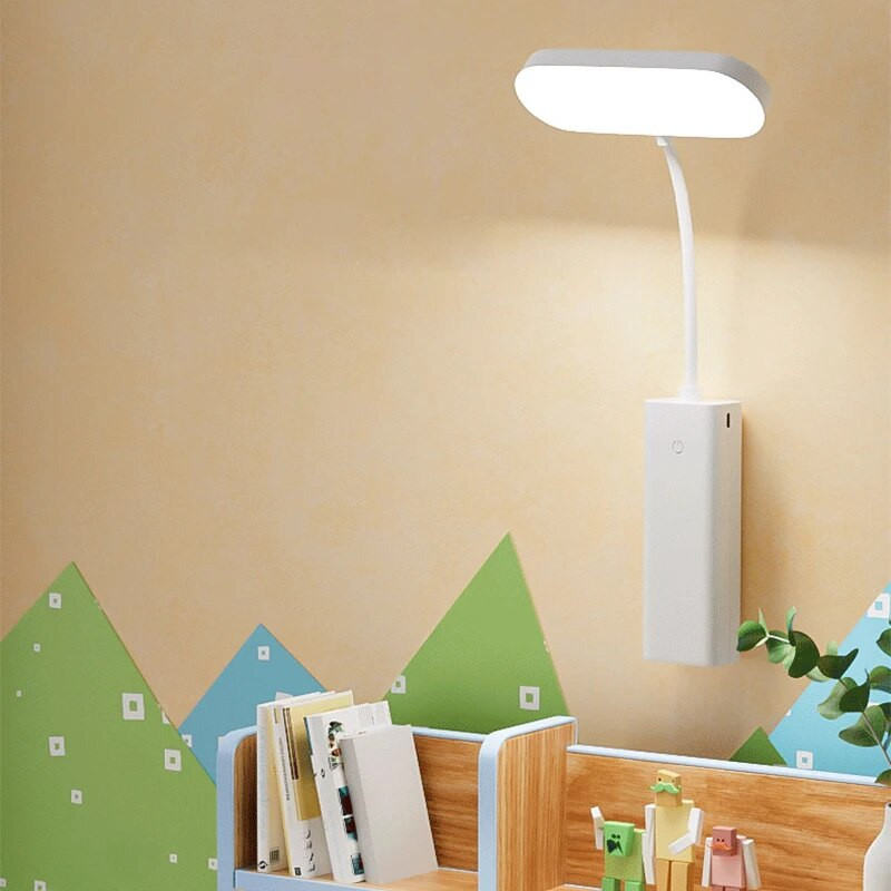LED-es asztali lámpa 3 fokozatú, szabályozható érintőképernyős éjszakai lámpa USB újratölthető szemvédő, összecsukható asztali lámpa hálószoba ágy mellé