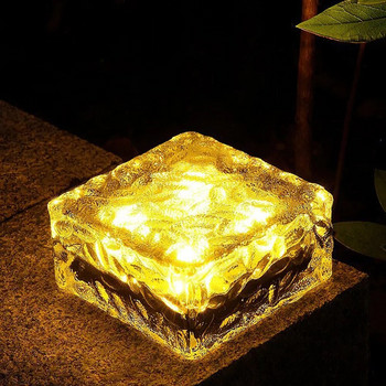 Външни слънчеви тухлени светлини LED Ice Cube Light Водоустойчива стълбищна настилка Ландшафтна лампа Двор Вътрешна трева Светлина за декорация на градина