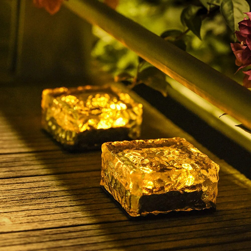 Vanjska svjetla od solarne opeke LED svjetlo za kocku leda Vodootporno popločavanje stepenica Pejzažna svjetiljka Dvorišna terasa Travnjak Svjetlo za ukrašavanje vrta