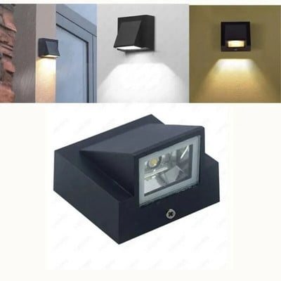 Exquisite design LED fali lámpa egyfejű 5W 10W COB tornác fali lámpa beltéri kültéri tájvilágítás AC110 220V