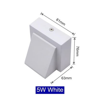 Izuzetan dizajn LED zidna svjetiljka s jednom glavom 5W 10W COB Zidni svijećnjak za trijem Unutarnja vanjska pejzažna rasvjeta AC110 220V
