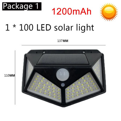 Többfunkciós napelemes lámpa kültéri kerti dekoráció napelemes LED lámpa, vízálló napfény által működtetett spotlámpa mozgásérzékelővel