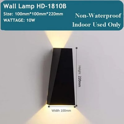 Moderne LED vanjske zidne svjetiljke Vrtna rasvjeta Vodootporna svjetiljka za fasade Vrtna rasvjeta Vanjska kućna ulična dekoracija Svjetla za trijem