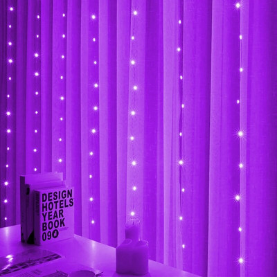 3M LED USB zavjesa s bajkovitim svjetlima Božićni vijenac Daljinski upravljač za Novu godinu 2024. Party Garden Kućna dekoracija vjenčanja