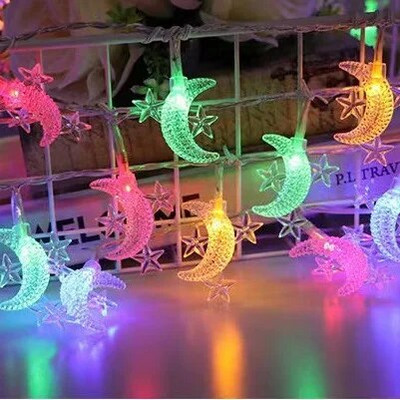 3M/1.5M LED zvijezda Mjesečina Osvjetljenje Žice Mubarak Festival Dekoracija doma Ramadan Mubarak Poklon Vilin vrt Muslimanska zabava