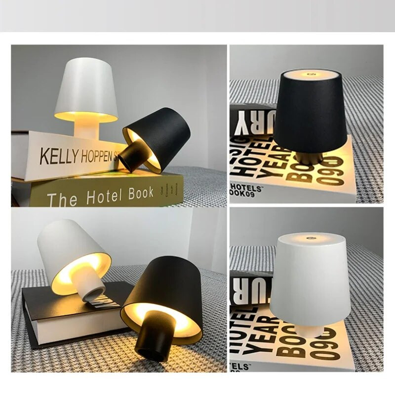 Belaidė stalinė lempa LED kūrybinė vyno butelio lempa Nuimama nešiojama įkrovimo atmosferos dekoratyvinė lempa