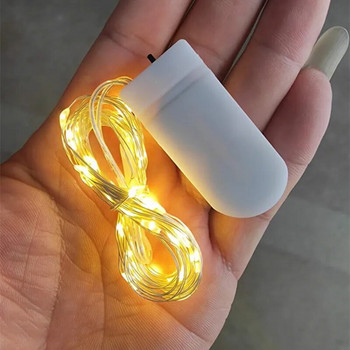 1m-30m LED струнна светлина 8 цвята феерични светлини LED медна жица захранвана от батерия за сватбено тържество Коледен декор Празничен гирлянд