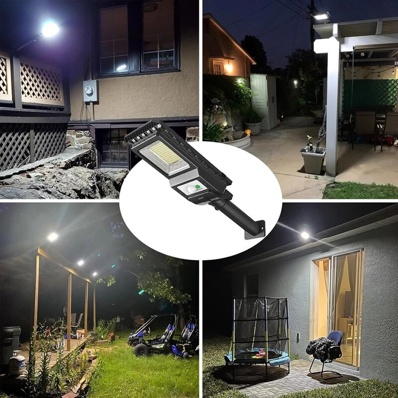 200 W napelemes utcai lámpa IP65 vízálló napelemes kültéri mozgásérzékelős lámpák napelemes fali lámpa távirányítóval kerti udvarhoz