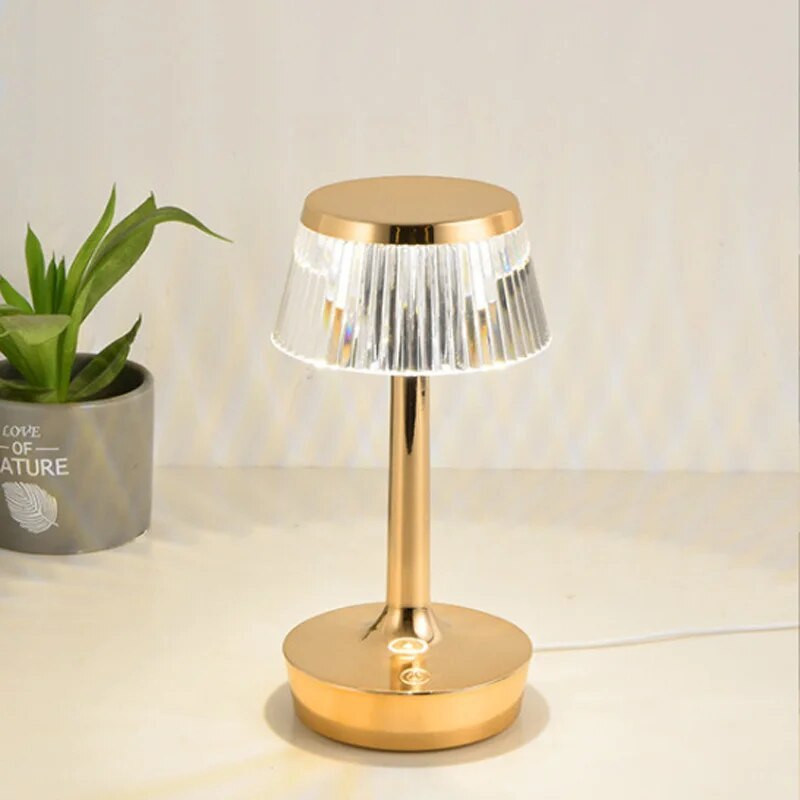 Fantasztikus lakberendezési szálloda iroda hálószoba USB kábel kapcsoló Crystal lámpa újratölthető asztali lámpa bár kávézóhoz