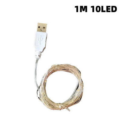 10M Led bajkovita svjetla Bakrena žica Blagdanska vanjska svjetiljka Garland Božićno drvce Ukrasi za vjenčanje LED žičane svjetiljke
