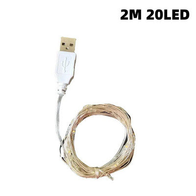 10M Led bajkovita svjetla Bakrena žica Blagdanska vanjska svjetiljka Garland Božićno drvce Ukrasi za vjenčanje LED žičane svjetiljke