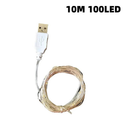 10M Led bajkovita svjetla Bakrena žica Blagdanska vanjska svjetiljka Garland Božićno drvce Ukrasi za vjenčanje LED žičane svjetiljke
