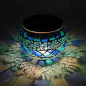 Mozaik vrtna svjetla na solarni pogon 20W LED šarene stolne lampe za travnjak Dekorativna rasvjeta IP44 Unutarnja vanjska