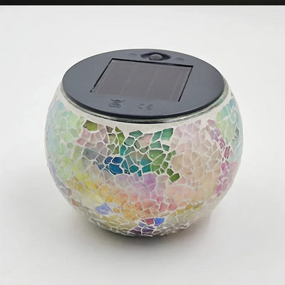 Mozaik vrtna svjetla na solarni pogon 20W LED šarene stolne lampe za travnjak Dekorativna rasvjeta IP44 Unutarnja vanjska