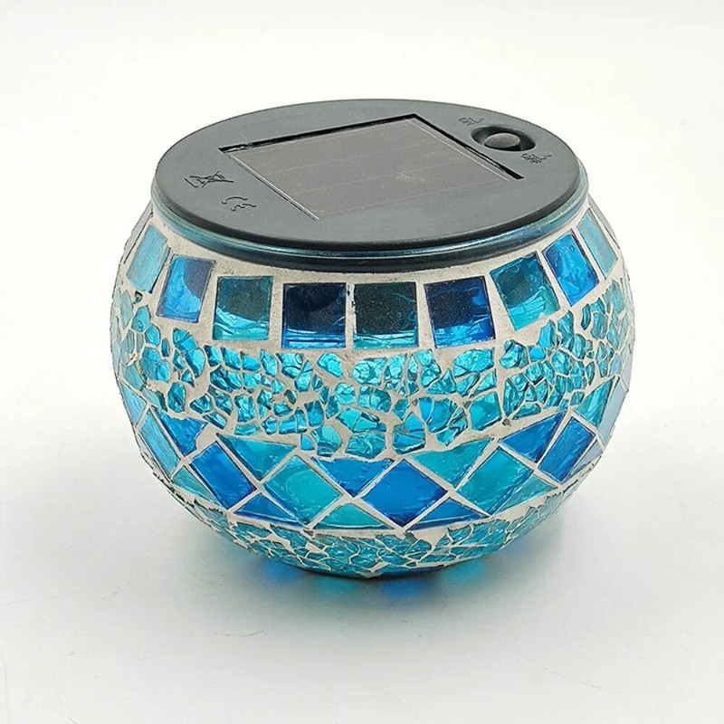 Mozaik vrtna svjetla na solarni pogon 20W LED šarene stolne lampe za travnjak Dekorativna rasvjeta IP44 Unutarnja vanjska