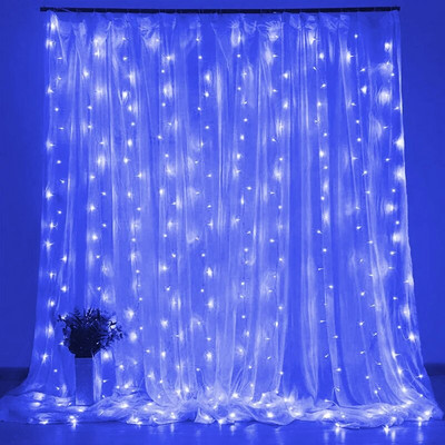 LED girland svjetla za zavjese 8 načina rada USB daljinski upravljač Vilinska svjetla String Vjenčanje Božićni dekor za kućnu spavaću sobu Novogodišnja lampa