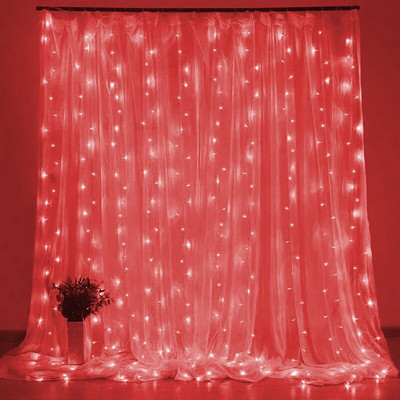 LED girland svjetla za zavjese 8 načina rada USB daljinski upravljač Vilinska svjetla String Vjenčanje Božićni dekor za kućnu spavaću sobu Novogodišnja lampa