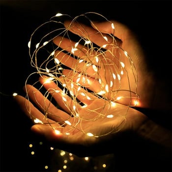 3/5/10M USB LED String Lights Χάλκινο ασημί σύρμα Φωτιστικό γιρλάντα Αδιάβροχο Fairy Lights Διακόσμηση για Χριστουγεννιάτικο Γάμο