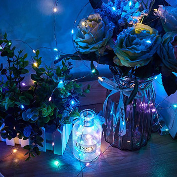 3/5/10M USB LED String Lights Χάλκινο ασημί σύρμα Φωτιστικό γιρλάντα Αδιάβροχο Fairy Lights Διακόσμηση για Χριστουγεννιάτικο Γάμο