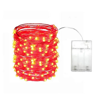 10/20/30M Fairy Lights Varinės vielos sidabrinės baterijos dėžutės LED lemputės Kalėdų miegamojo vakarėlio vestuvių dekoravimui