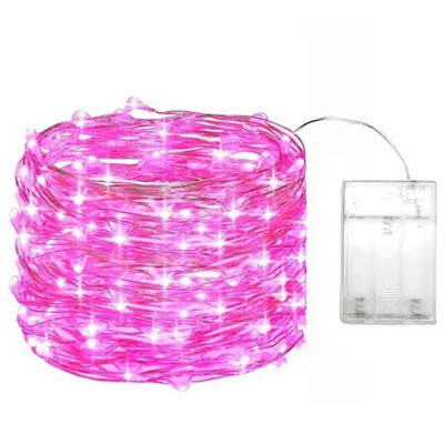 10/20/30M Fairy Lights Varinės vielos sidabrinės baterijos dėžutės LED lemputės Kalėdų miegamojo vakarėlio vestuvių dekoravimui