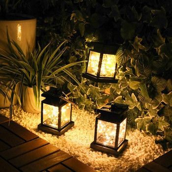 Външни LED слънчеви фенери Лампи Водоустойчиви LED атмосферни светлини Пейзаж Къмпинг Дворец Осветление за градински двор декор