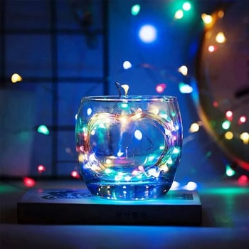 10/20/30M USB LED String Lights Χάλκινο ασημί σύρμα Φωτιστικό γιρλάντα Αδιάβροχα νεράιδα φωτάκια για Χριστουγεννιάτικη διακόσμηση γάμου