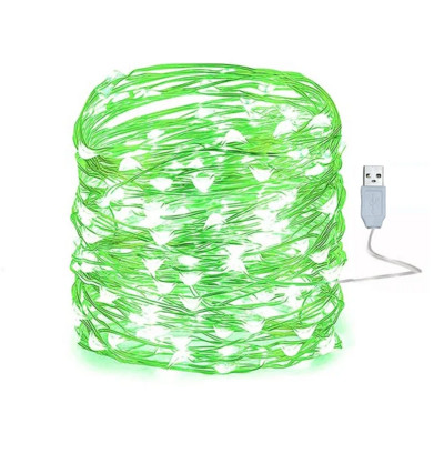 10/20/30M USB LED styginiai šviestuvai vario sidabro viela girlianda šviesos vandeniui atsparūs pasakų žibintai Kalėdų vestuvių vakarėlio dekoravimui