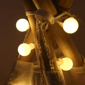12M USB/Battery Power Ball LED String Lights Φωτάκια γιρλάντα Αδιάβροχο φωτιστικό εξωτερικού χώρου Χριστουγεννιάτικη διακόσμηση Νεράιδα Φωτάκια γάμου