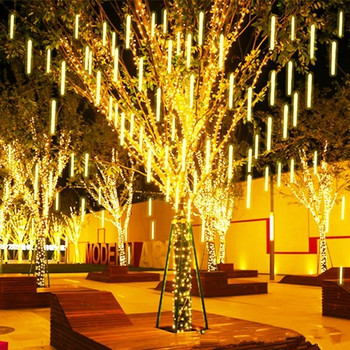 30/50cm 10 Tube Meteor Shower Rain LED String Lights Λάμπα εξωτερικού χώρου Γιρλάντα Διακοσμήσεις Χριστουγεννιάτικου Δέντρου Γάμος Νεραϊδόκηπος