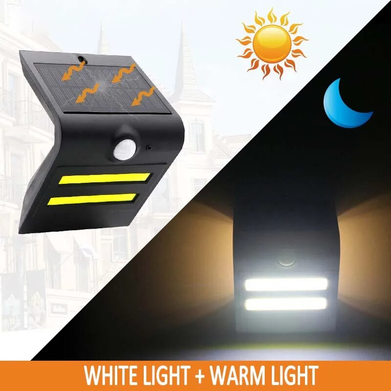 Saulės lempos lauko sodo terasos dekoratyvinis verandos apšvietimas buitinis kūno jutiklis gatvės lempa vandeniui atspari sieninė lemputė