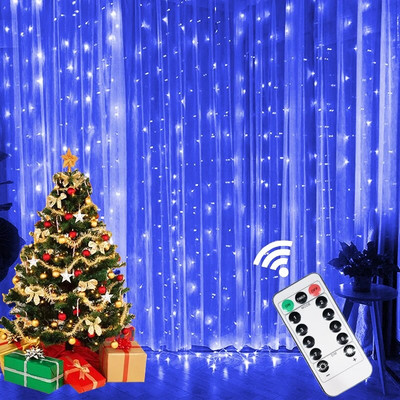 3M 4M 6M USB svjetla za zavjese Indoor Waterfall Fairy String Lights Led Svjetla za spavaću sobu Dekoracija Vjenčanje Božićna zabava Blagdani