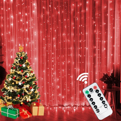 3M 4M 6M USB svjetla za zavjese Indoor Waterfall Fairy String Lights Led Svjetla za spavaću sobu Dekoracija Vjenčanje Božićna zabava Blagdani