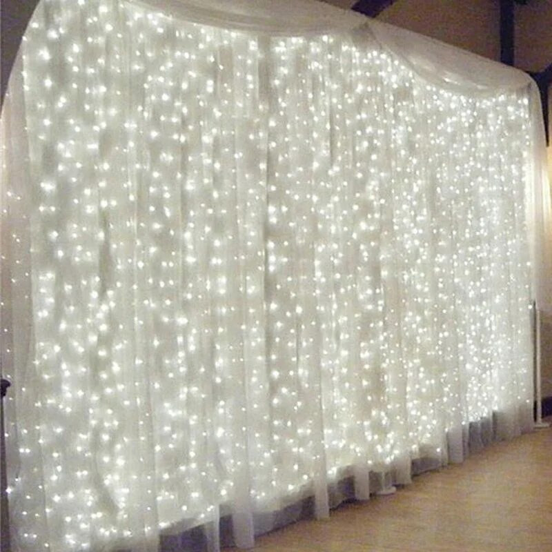 3M 4M 6M USB svjetla za zavjese Indoor Waterfall Fairy String Lights Led Svjetla za spavaću sobu Dekoracija Vjenčanje Božićna zabava Blagdani